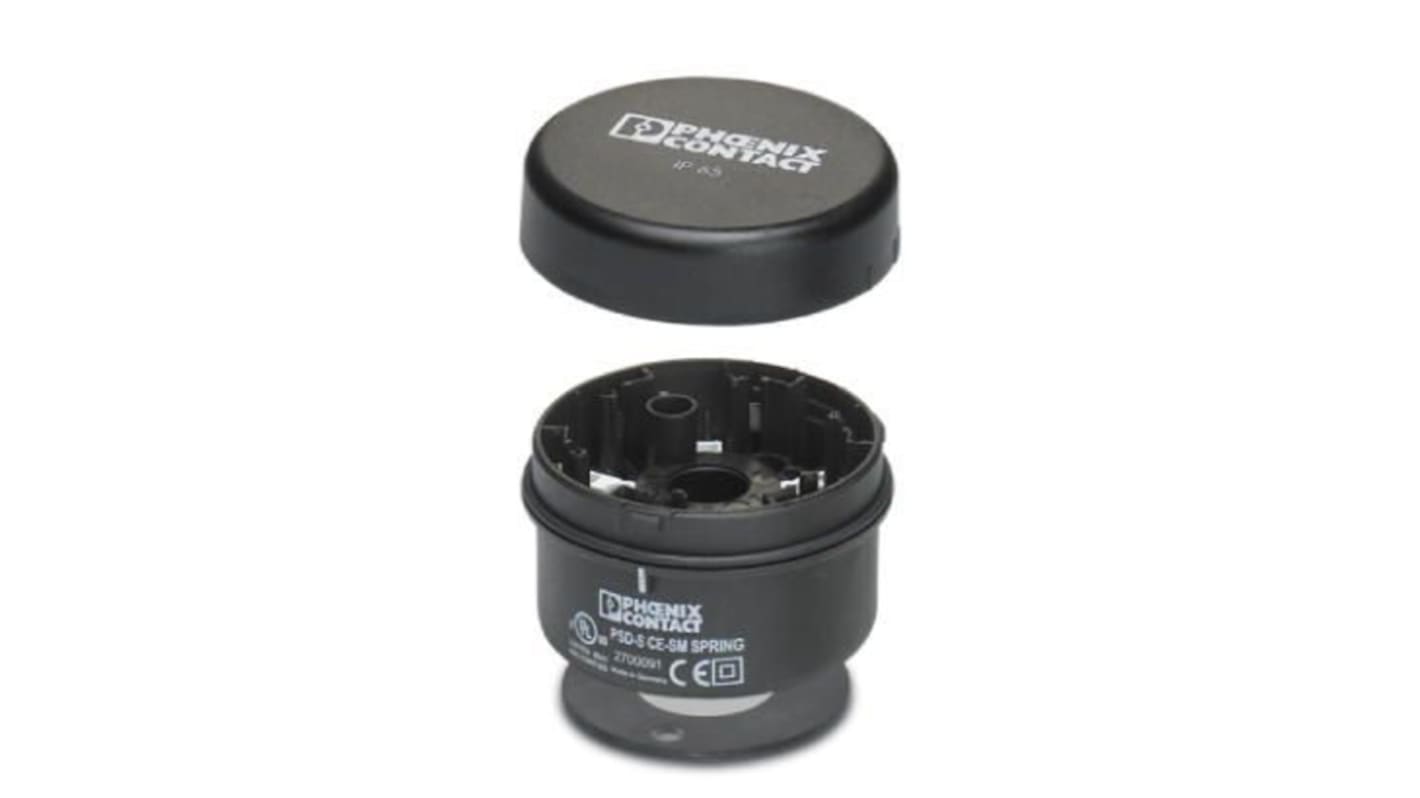 Phoenix Contact 2700091, base con coperchio per morsettiere a gabbia a molla, tensione 12-240 V, montaggio su base.