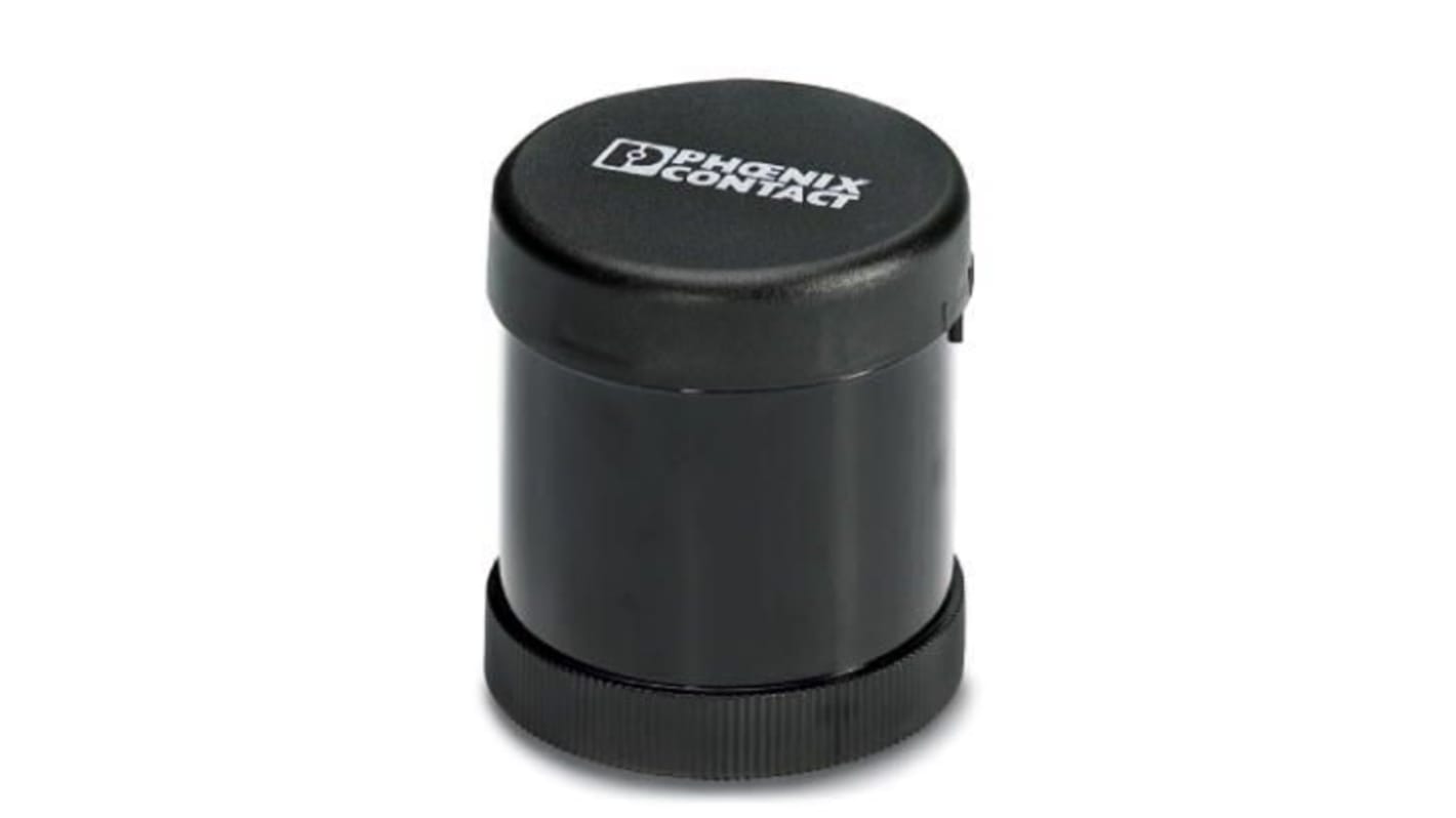 Cicalino acustico Phoenix Contact 2700136, 24 V, IP65, volume 85 dB, segnalazione multi-tono, custodia nera.