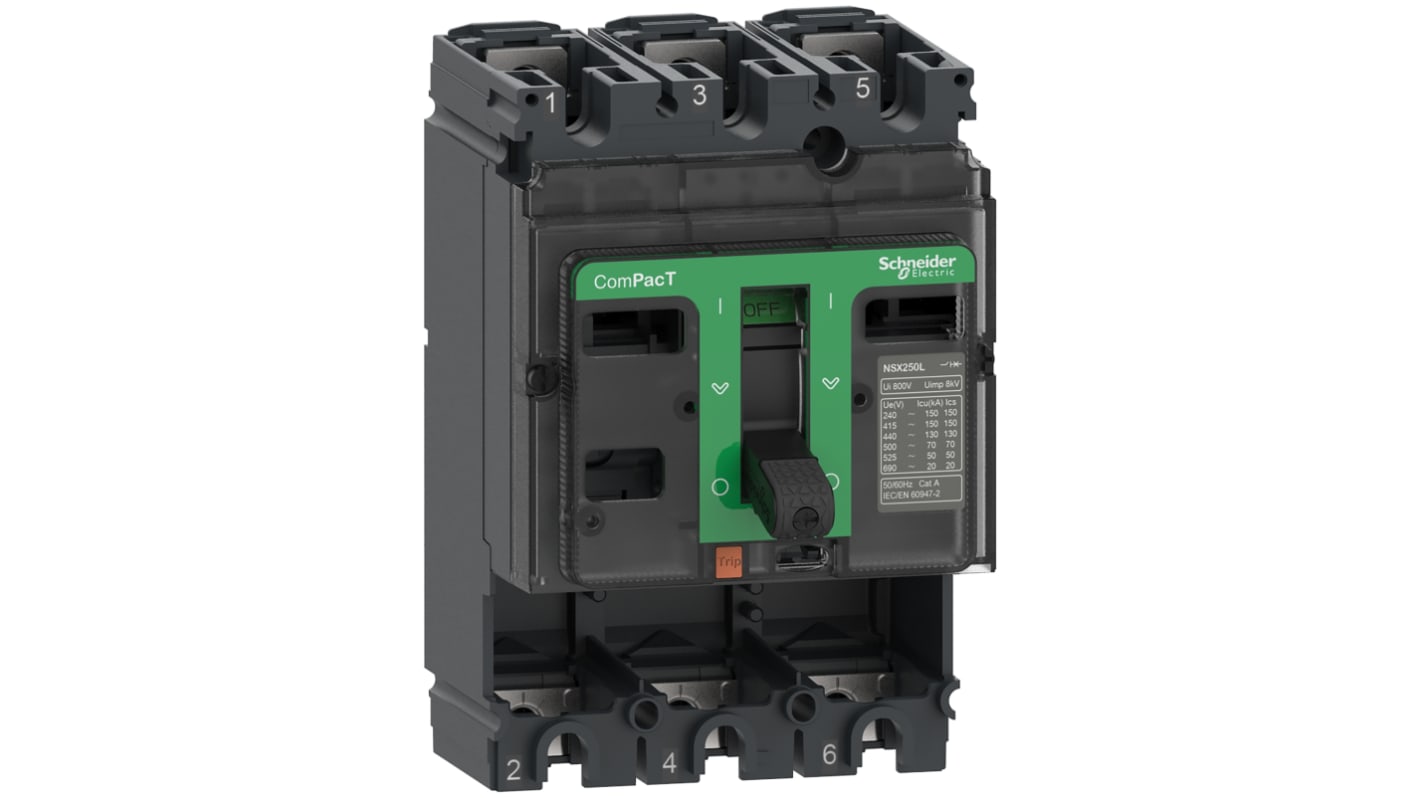 Interruttore magnetotermico C10F3 Schneider Electric - 100A, 3 poli, NSX Serie ComPacT. Protezione da sovraccarichi, facile installazione. Acquista ora!