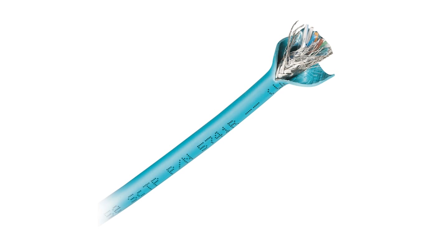 Cavo Ethernet Cat5e Allen Bradley 1585-C8UB-S100, lunghezza 100m, schermatura lamina e treccia, colore verde, resistente a condizioni ambientali difficili.