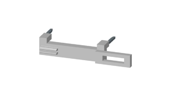 Adattatore di montaggio Siemens LZS:PT170R6 per morsetto a vite RT, con striscia di ventilazione a 6 poli. Dimensioni 0,551 x 0,787 x 0,197 pollici.