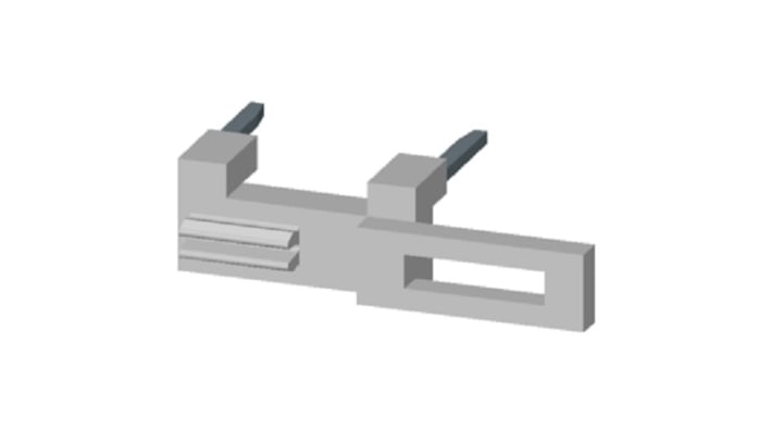 Adattatore di montaggio Siemens LZS:RT170R8 per morsetto a vite RT, con striscia di ventilazione a 8 poli. Dimensioni 0,551 x 4,685 x 0,276 pollici.