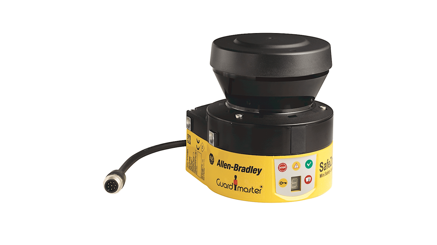 Scanner laser di sicurezza Rockwell Automation 442L-SFZNMN, campo di sicurezza 2 m, rilevamento da 2 a 3 m.