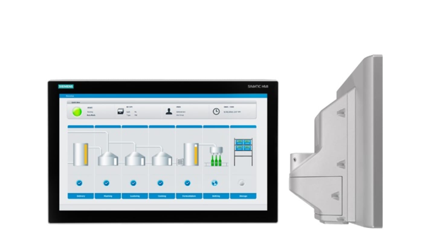 Pannello IFP1500 PRO ETH Siemens 6AV74665MA020AA0, 15,6", risoluzione 1920x1080, IP65, interfaccia Ethernet.