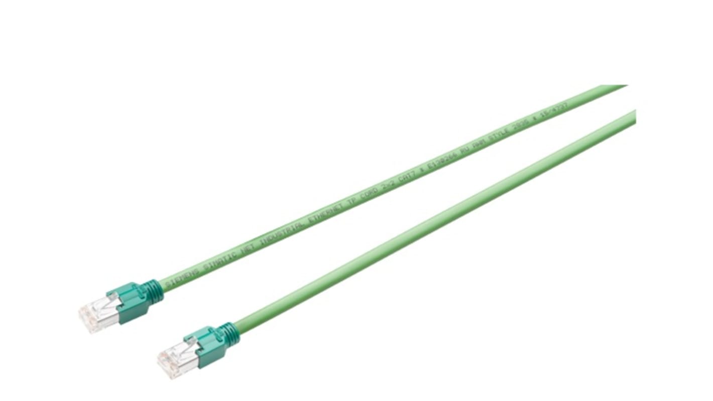 Cavo Ethernet CAT6 Siemens 6AV78600EH010AA0, connettore RJ45, lunghezza 10 m, per trasmissione segnali tra dispositivi cablati.