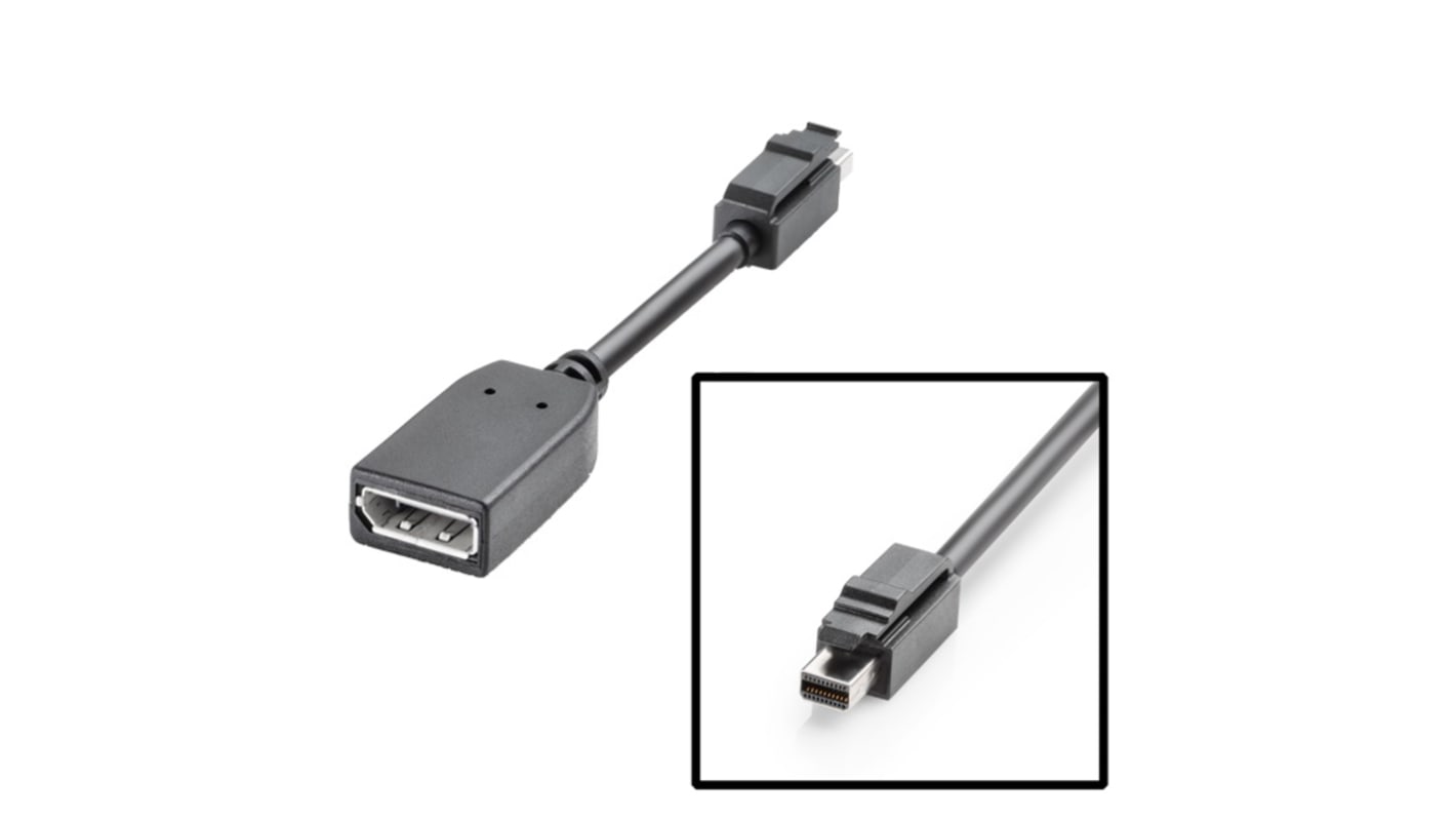 Adattatore Siemens 6ES76483AJ000XA0 per collegamento Mini DisplayPort a DVI, compatibile con IPC647E e IPC847E.