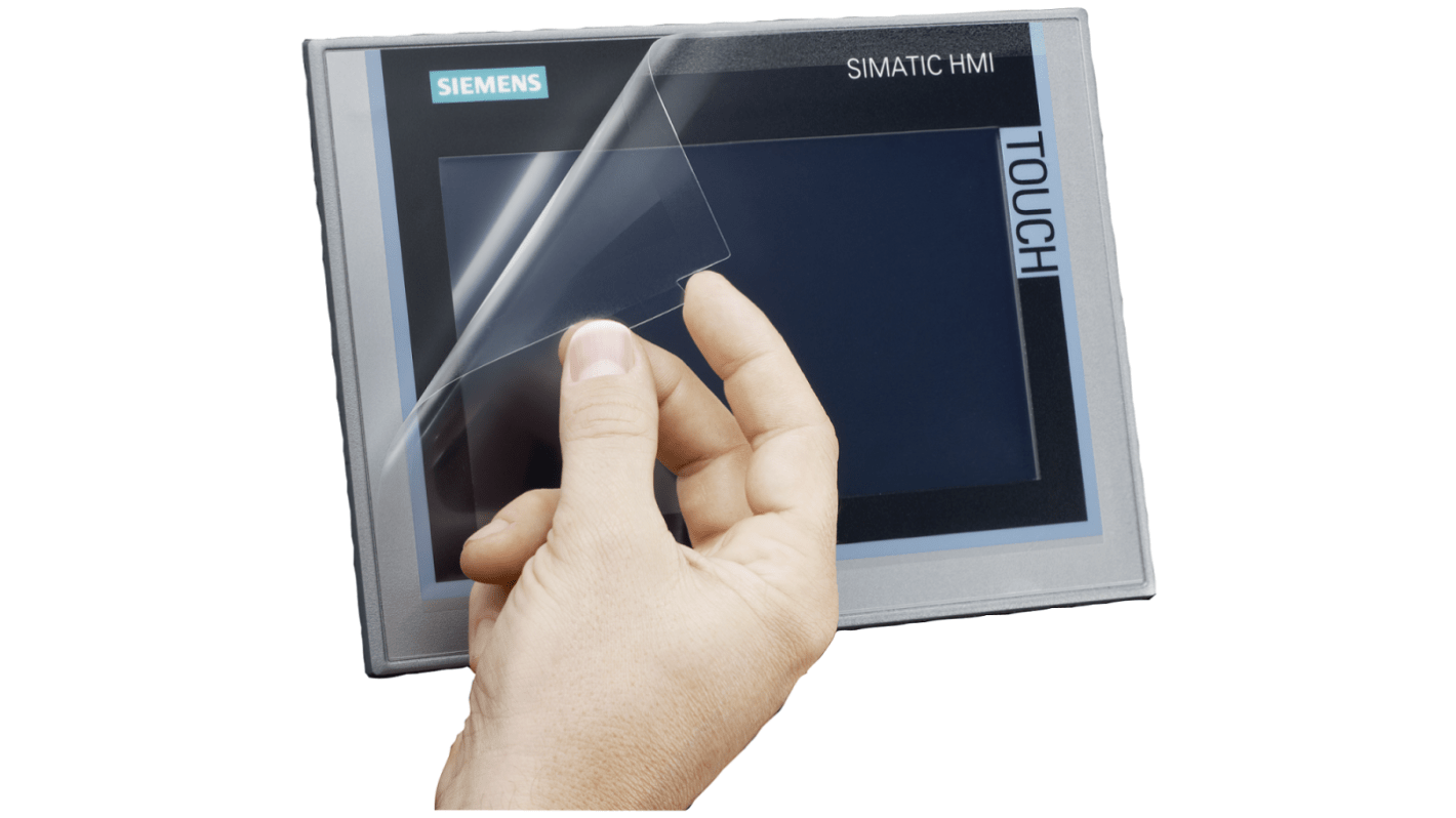 Pellicola protettiva Siemens 6AV2124-6MJ00-0AX0 per HMI 12 pollici, resistente da -40 a +80 gradi Celsius, peso 0,328 kg.