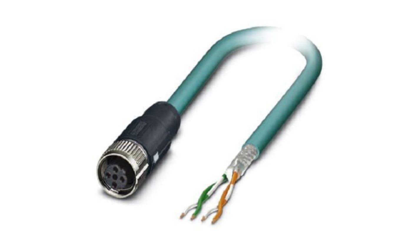Cavo Ethernet Cat5 schermato Phoenix Contact 1407383, 10m Blu IP67 100 Mbps - Resistente, sicuro e ideale per applicazioni professionali.