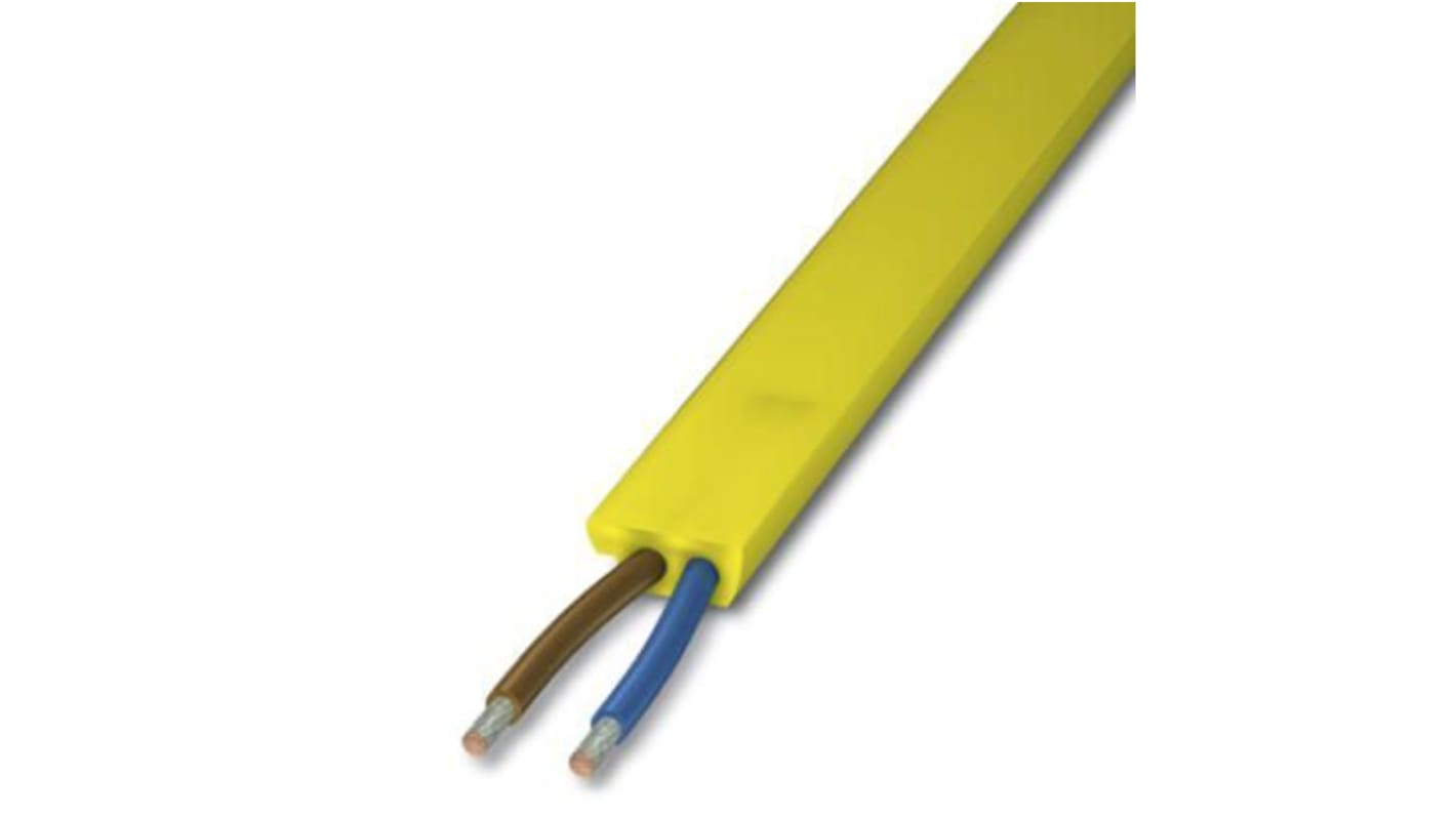 Cavo piatto a nastro EPDM Phoenix Contact 1432402, 2 conduttori, L. 100m, interfaccia AS, giallo. Ideale per applicazioni tecniche.