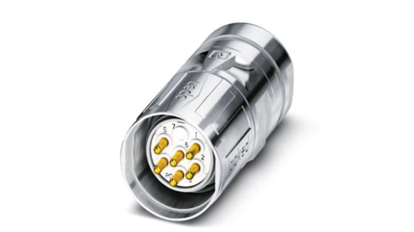 Connettore circolare Phoenix Contact M23, maschio, 9 poli per automazione industriale. Schermato, con protezione EMC e collegamento a saldare.