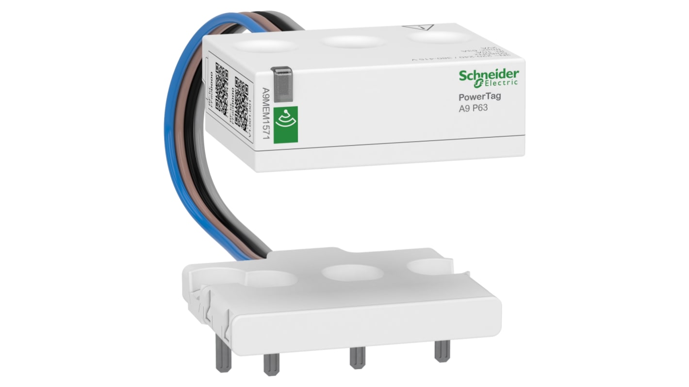 Sensore di energia Schneider Electric PowerLogic, 63A, montaggio su interruttore automatico, operante da -25 a 60 °C.