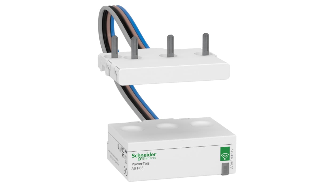 Sensore di energia Schneider Electric A9MEM1572 per montaggio su interruttore automatico 3P + N, 63A, cablato. Ideale per temperature da -25 a 60 °C.