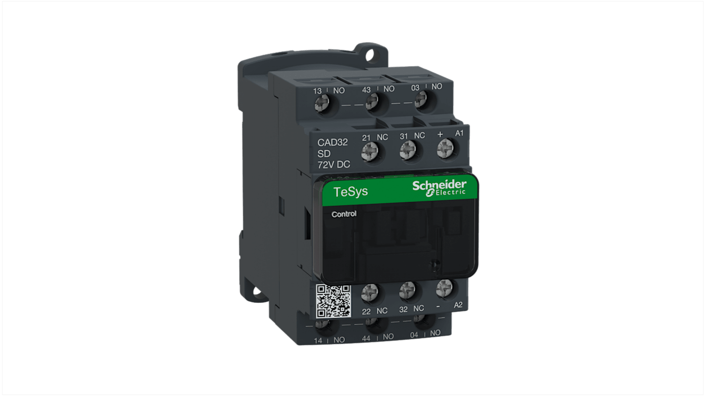 Relè di controllo Schneider Electric CAD32SD, 3 contatti normalmente aperti e 2 normalmente chiusi, montaggio su guida.