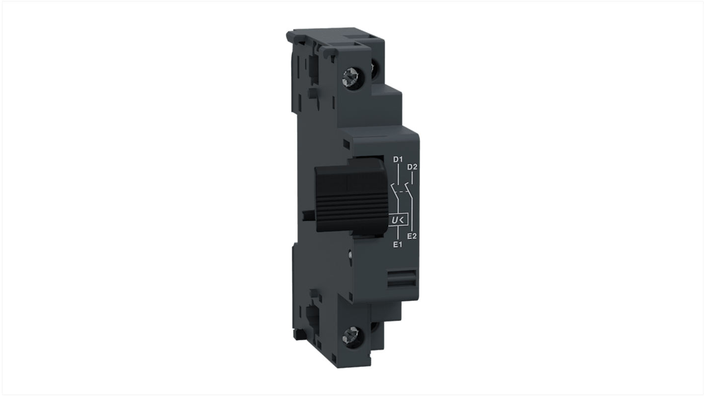 Contattore Schneider Electric GVAX116 TeSys Deca, 48 V, rilascio sottotensione, morsetti a vite per montaggio laterale.