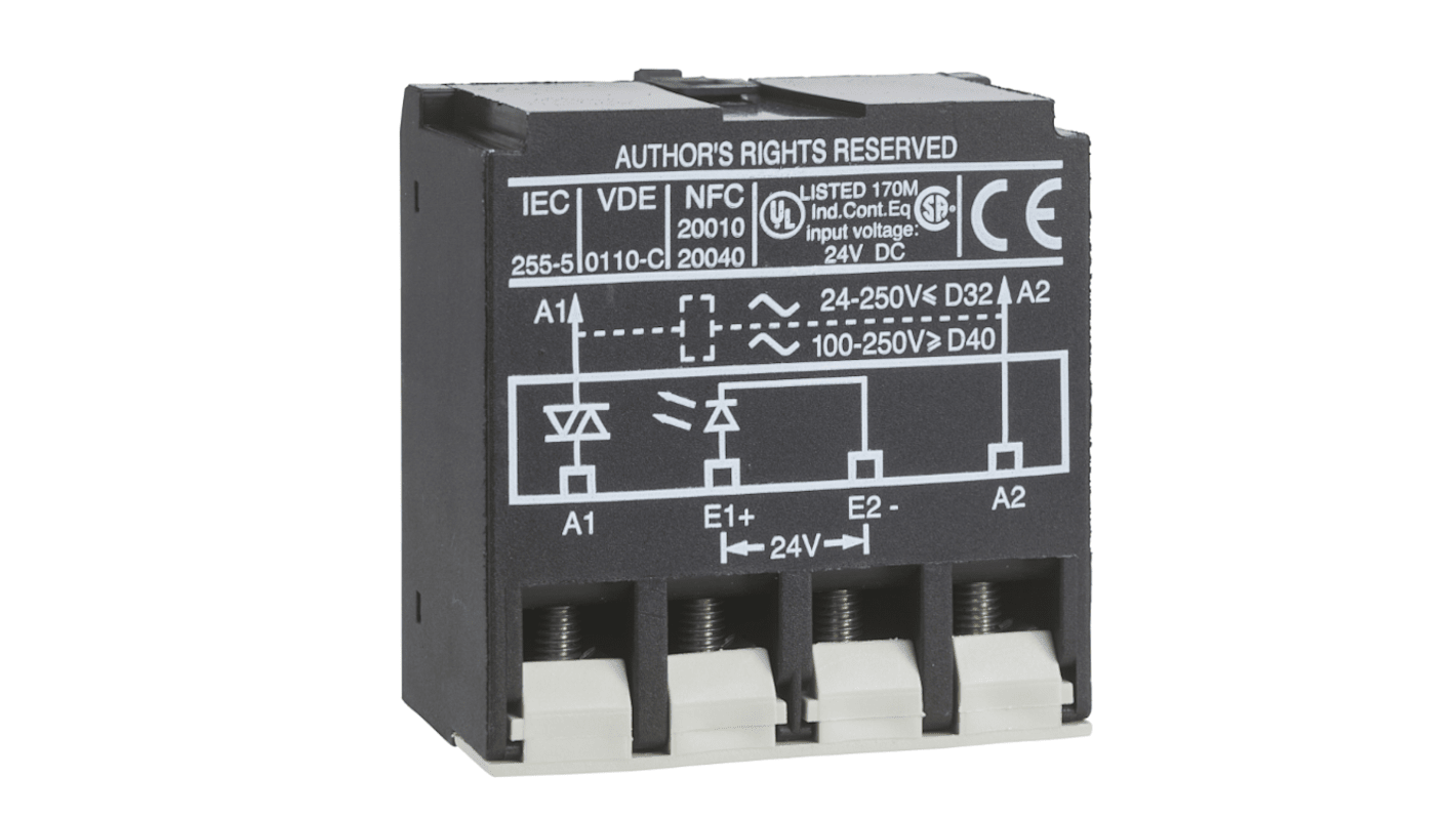 Blocco di contatti ausiliari Schneider Electric LA4DWBS080, dimensioni 30x15 cm, peso 4,254 kg, per applicazioni TeSys.