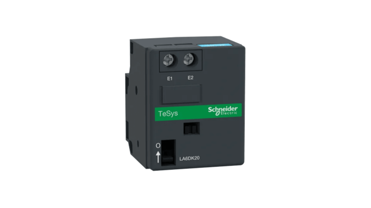 Blocco di chiusura per contattori Schneider Electric LA6DK20J, montaggio frontale, temperatura operativa -13 a 131 °F. Compatibile con TeSys Deca.