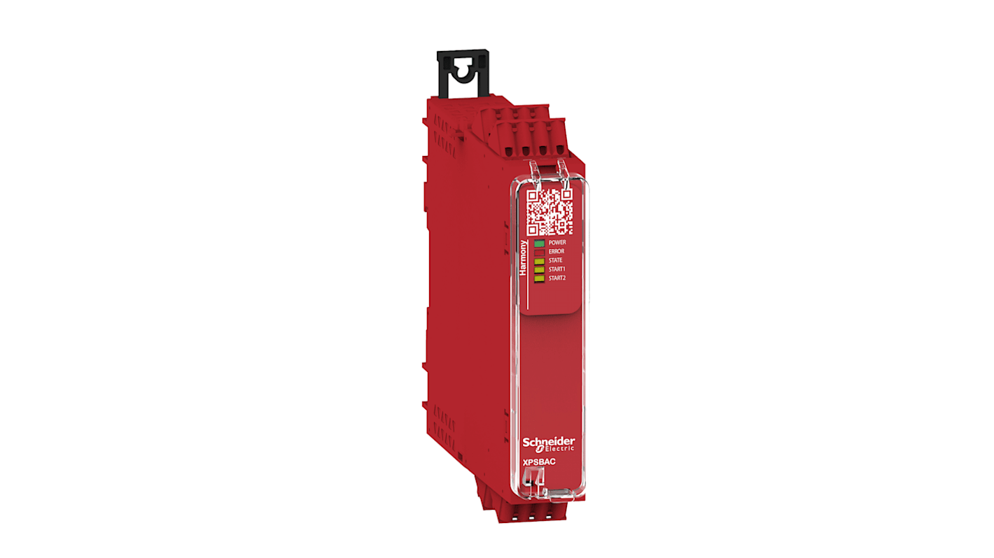 Modulo di sicurezza Schneider Electric XPSBAC34AC, 5 uscite, tensione 48-240 V, grado di protezione IP54.