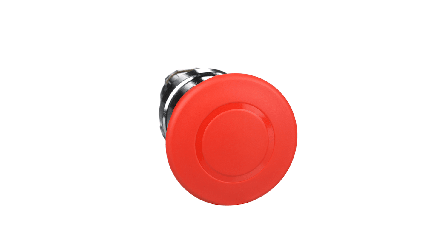 Pulsante di comando Schneider Electric ZB4BT84TQ, rosso, diametro 22 mm, azione di attivazione con blocco meccanico.