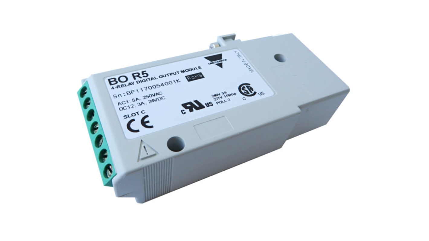 Misuratore digitale multifunzione da pannello Carlo Gavazzi BOR5, 5 uscite relè, display LED rosso, dimensioni 48x96 mm.