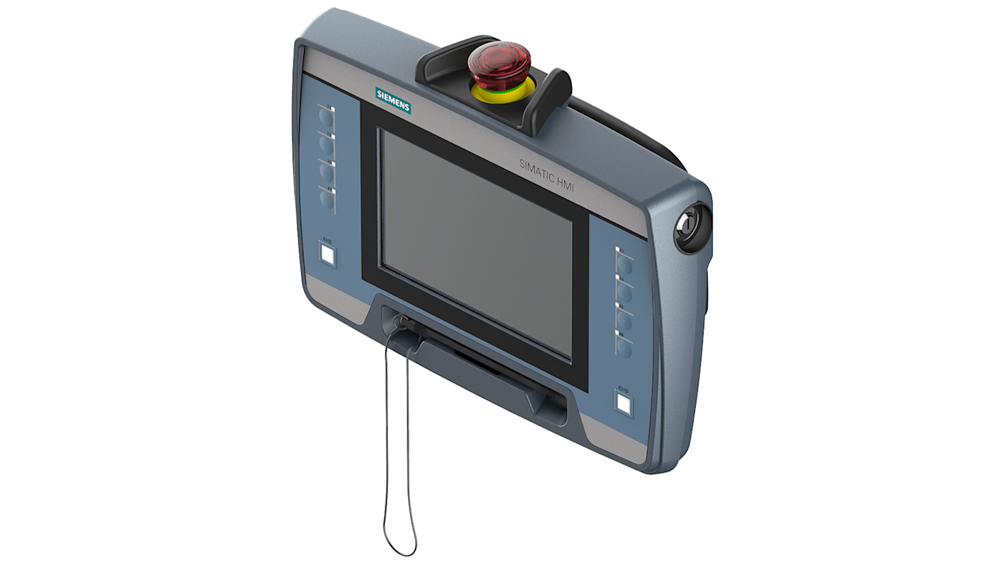 Pannello HMI Siemens 6AV21456GB060AA, KTP700F Mobile Arctic, risoluzione 800 x 480, interfaccia PROFINET, 8 tasti funzionali.