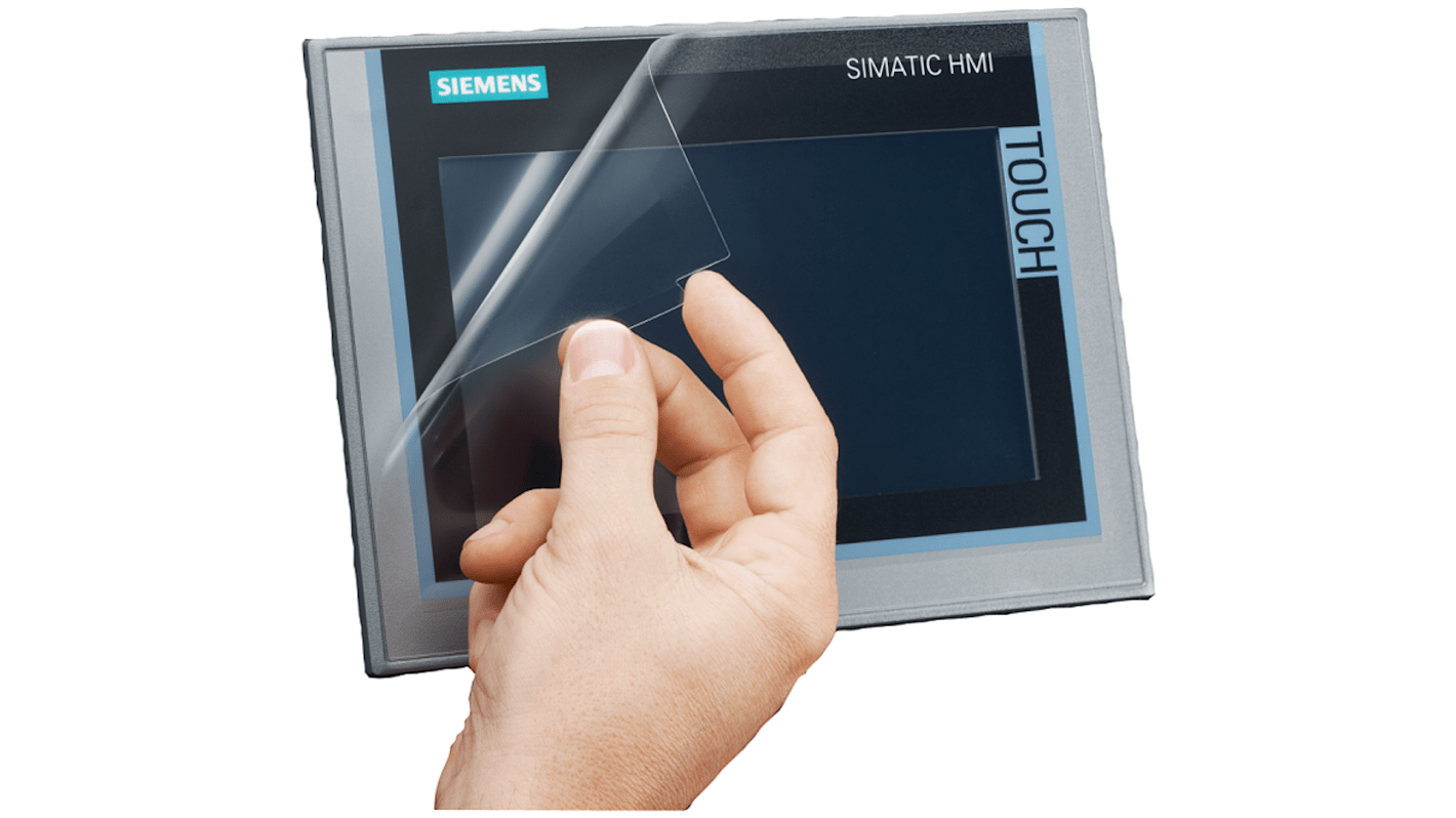Pellicola protettiva Siemens 6AV21813MJ200AX0 per HMI KTP1200, resistente alla polvere e facile da applicare.