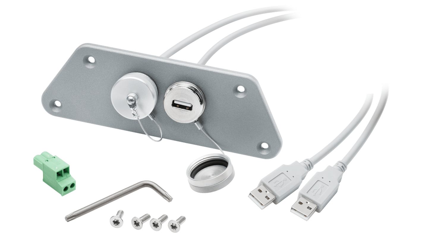 Interruttore USB Siemens 6AV76740LX010AA0, 2 porte, interfaccia USB 2.0, colore grigio RAL9023, compatibile con dispositivi PRO.