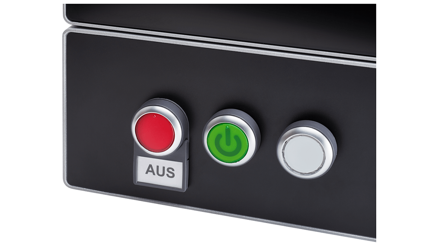 Siemens 6AV76741LB200AA0, etichette per HMI 16:9 PRO, dimensioni 16,05 mm x 26,3 mm, compatibili con telaio arrotondato.