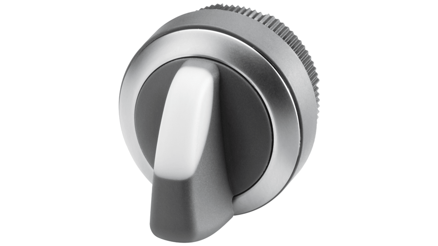 Selettore a 3 posizioni Siemens, codice 6AV76741MD000AA0, rotondo, in plastica, illuminato, grado di protezione IP65, con 2 contatti NA.