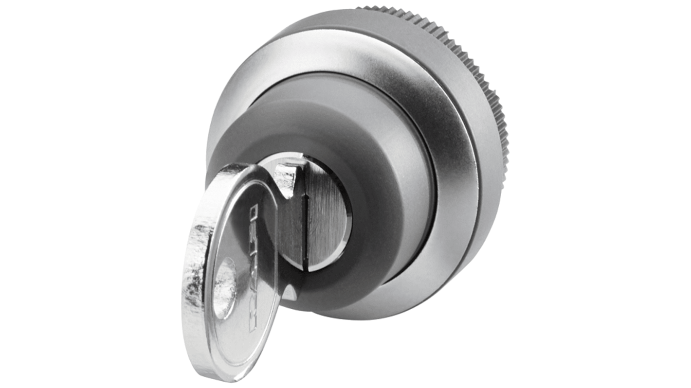 Chiave di ricambio Siemens 6AV76741ME000AA0 per HMI, con 2 contatti NA, forma rotonda, in plastica, per unità di prolunga.