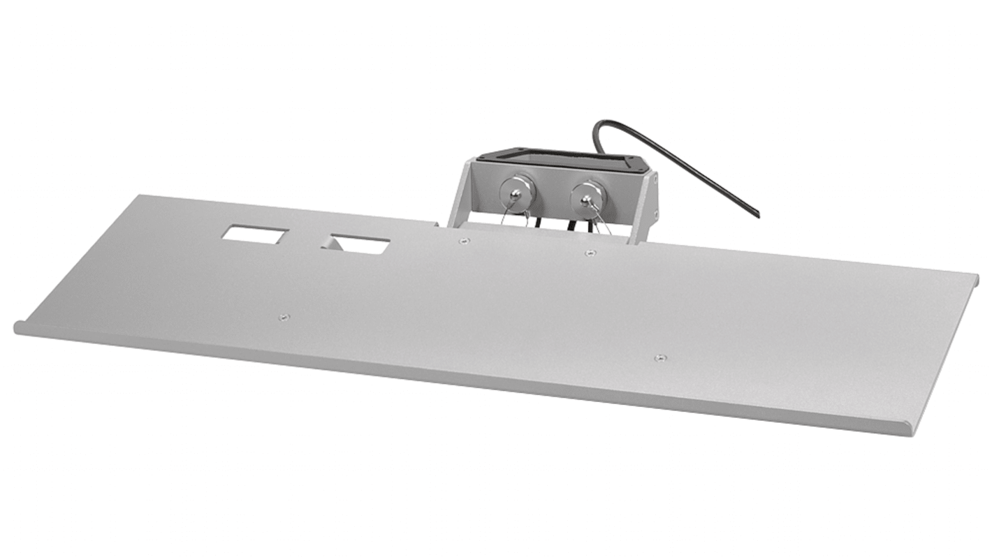 Kit di montaggio Siemens 6AV76741NG000AA0, piastra argento RAL9006 per vassoio tastiera e mouse, design compatto.