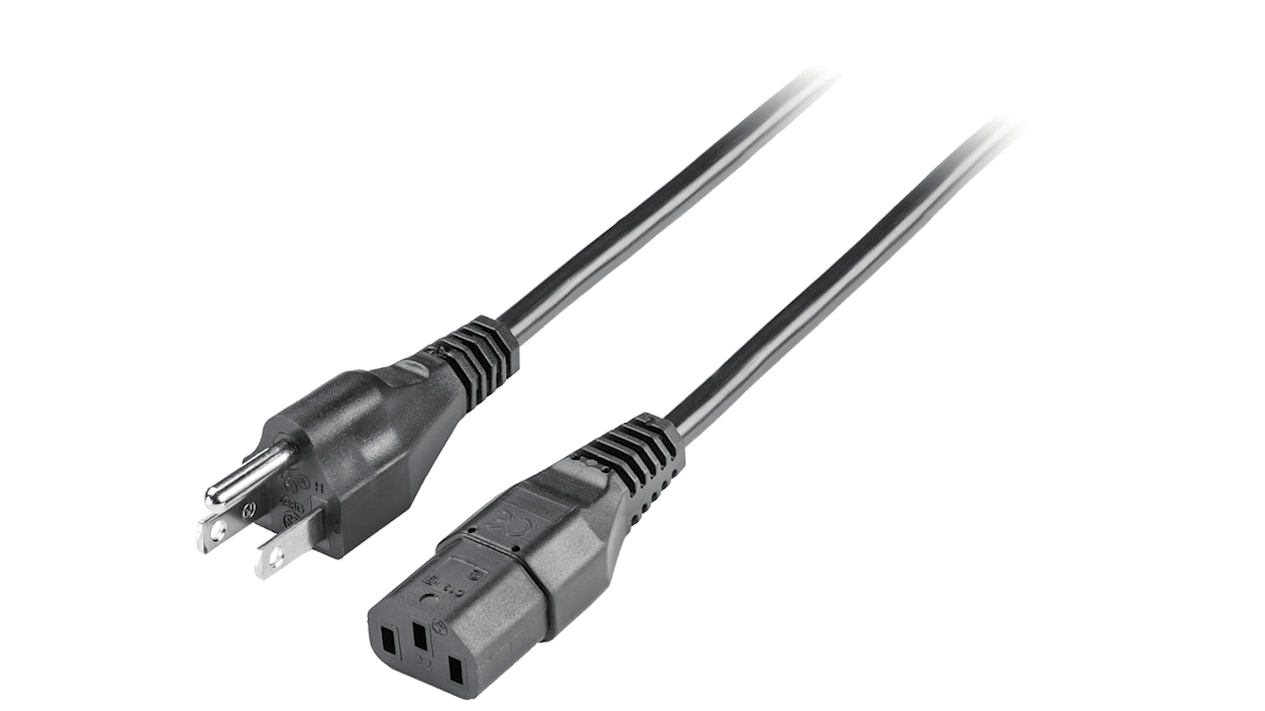 Cavo PLC Siemens 6ES79000DA000XA0, angolo 180 gradi, 3 poli C13, guaina nera, temperatura operativa -10 a 50 gradi Celsius.