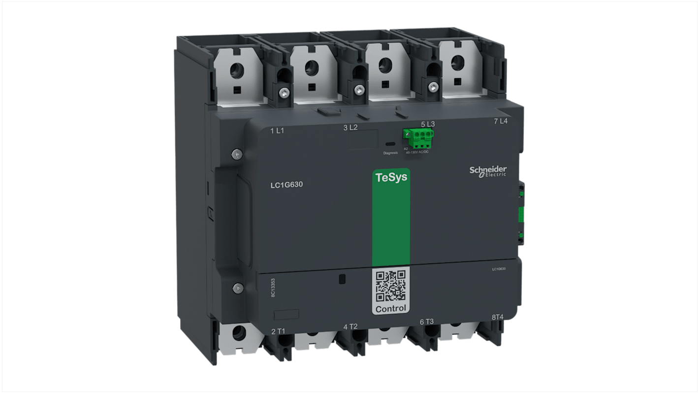 Contattore Schneider Electric LC1G8004EHEN, 4 poli, 1 NA + 1 NC, corrente 1,05 kA, tensione 48-130 V, compatto e facile da mantenere.