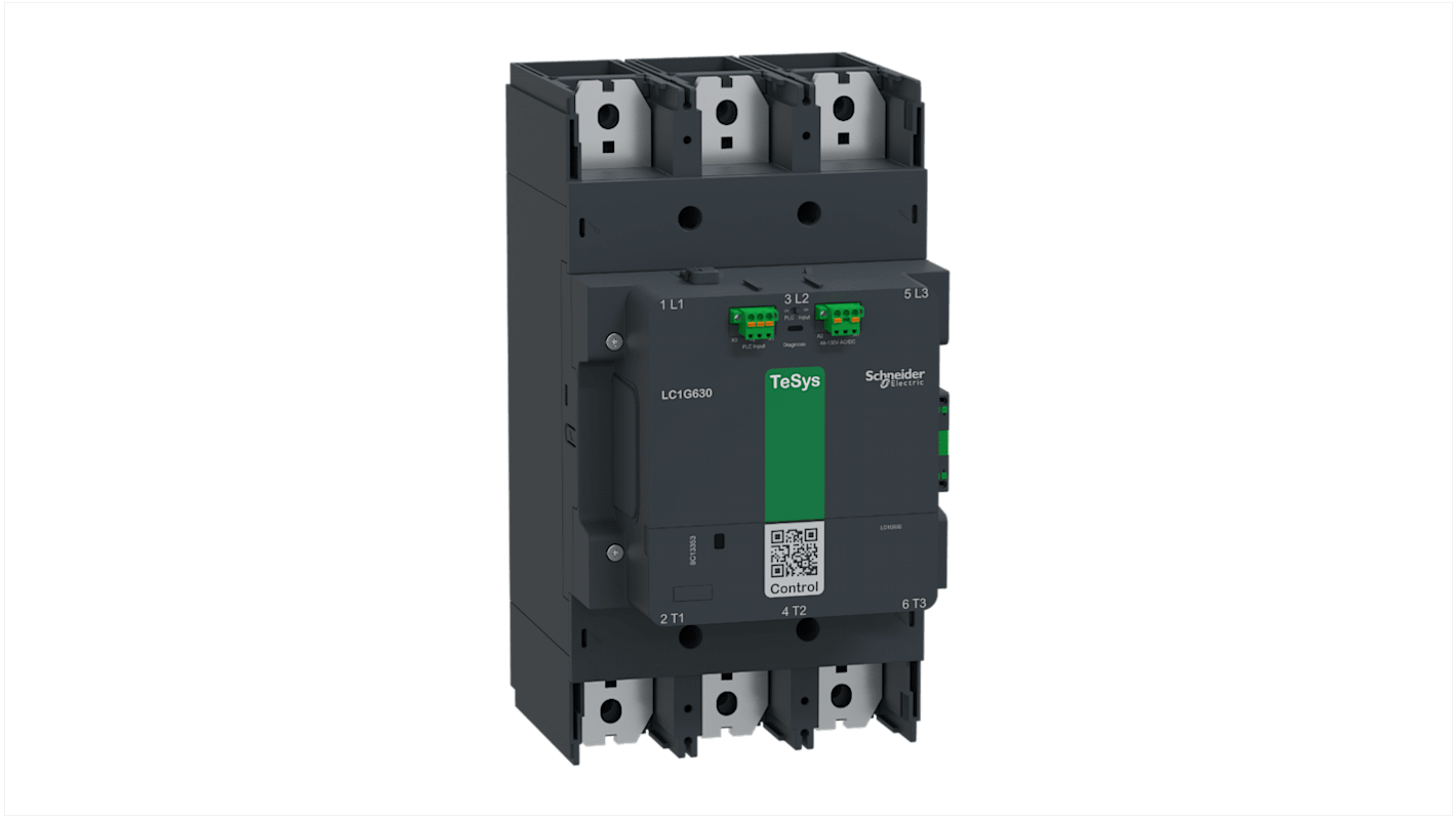 Contattore Schneider Electric LC1G800EHEA, 3 poli, 800 A, 1 NA + 1 NC, tensione bobina 48-130 V, montaggio versatile.