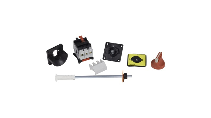 Interruttore isolante Schneider Electric VCCF1, 3P 32A 690V ca IP65 per ambienti industriali. Alta visibilità e sicurezza con maniglia bloccabile.