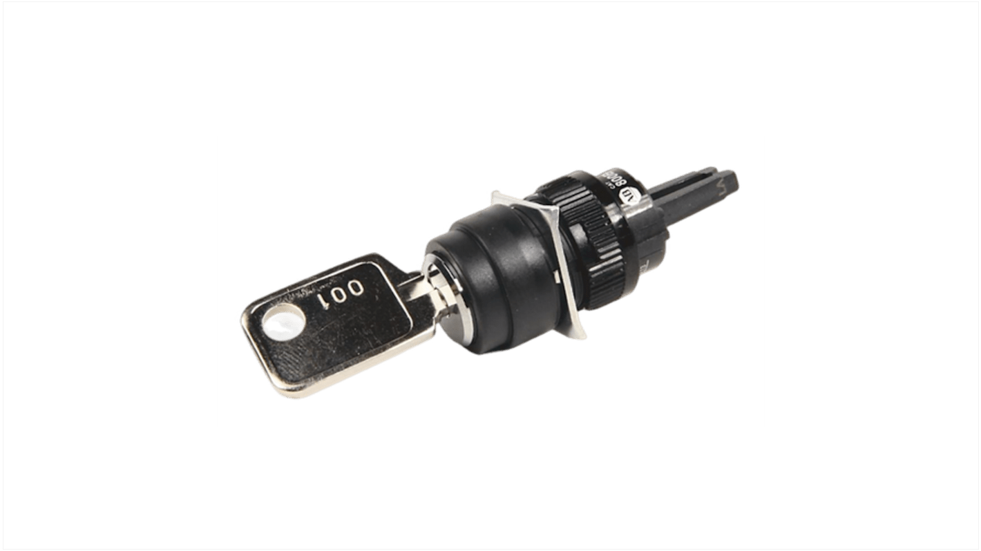 Selettore Rockwell Automation 800B-KM2A, interruttore a chiave, 2 posizioni, diametro 16 mm, montaggio semplice.