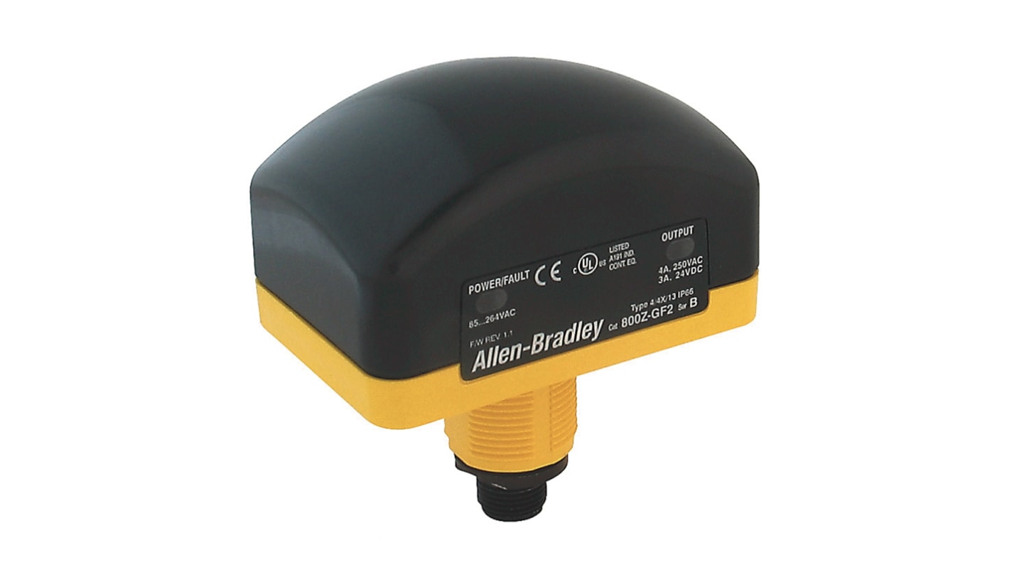 Pulsante operatore Rockwell Automation 800Z-GP2Q4, diametro 22,5 mm, montaggio a pannello, azione momentanea, IP67.