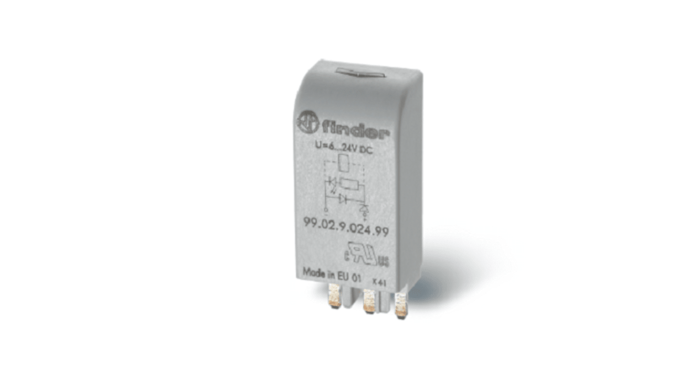 Modulo LED Finder 9902002459 per c.a. e c.c. con Indicatore LED conforme ATEX. Attivazione con bobina, affidabilità e sicurezza garantite.