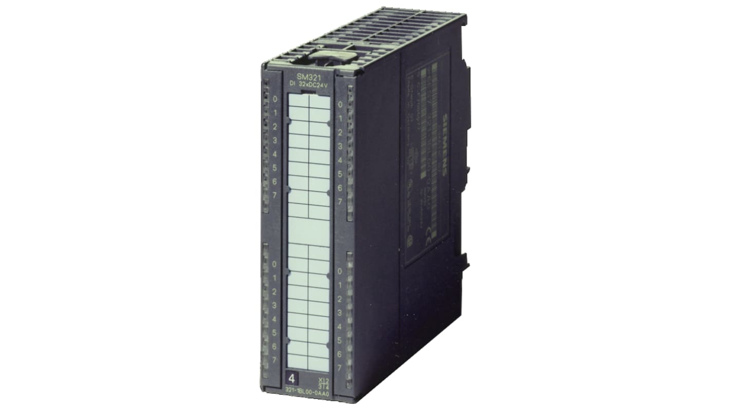 Modulo di ingresso Siemens 6AG1321-1FF01-2AA0, S7-300, 8 ingressi digitali, connettore a 20 pin, dimensioni 0,15 x 0,15 x 0,048 pollici.