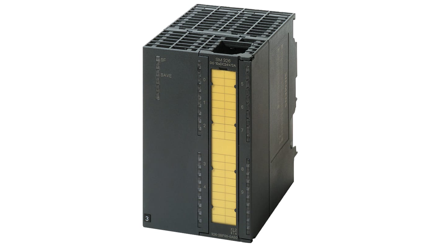 Modulo di ingresso digitale Siemens 6AG1326-1RF01-4AB0 per S7-300, 8 ingressi, tensione 24 V, dimensioni 154 x 132 x 91 mm.