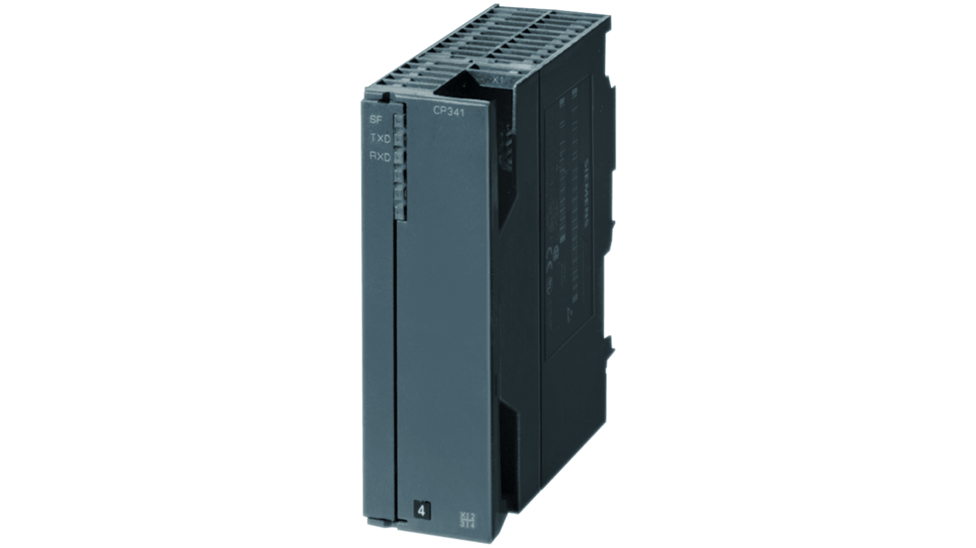 Modulo di comunicazione Siemens 6AG1341-1AH02-7AE0 per S7-300, interfaccia RS-232C, dimensioni 0,13 x 0,15 x 0,05 m.