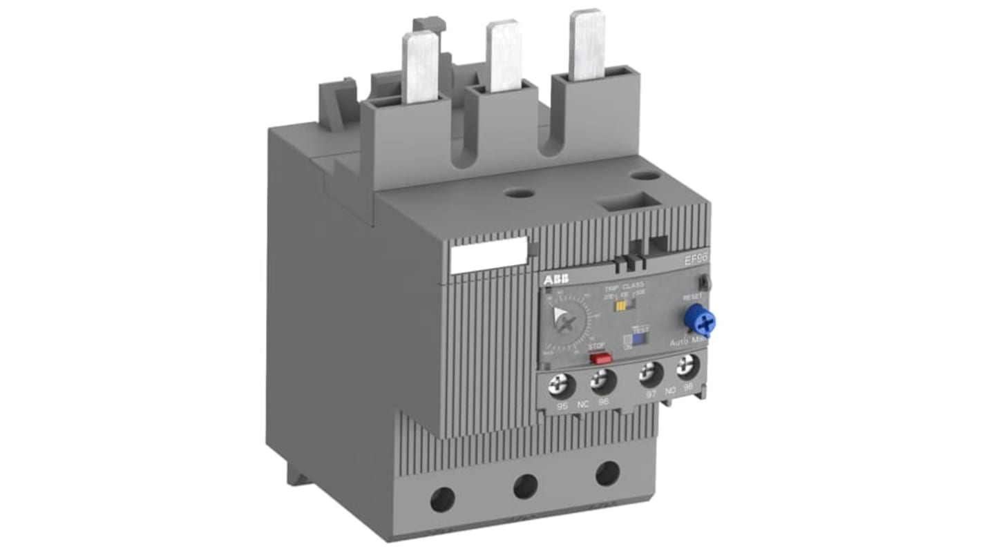 Relè di sovraccarico elettronico ABB 1SAX341001R1102, corrente nominale 20-56 A, configurazione 3 poli, morsetti a vite, protezione IP20.