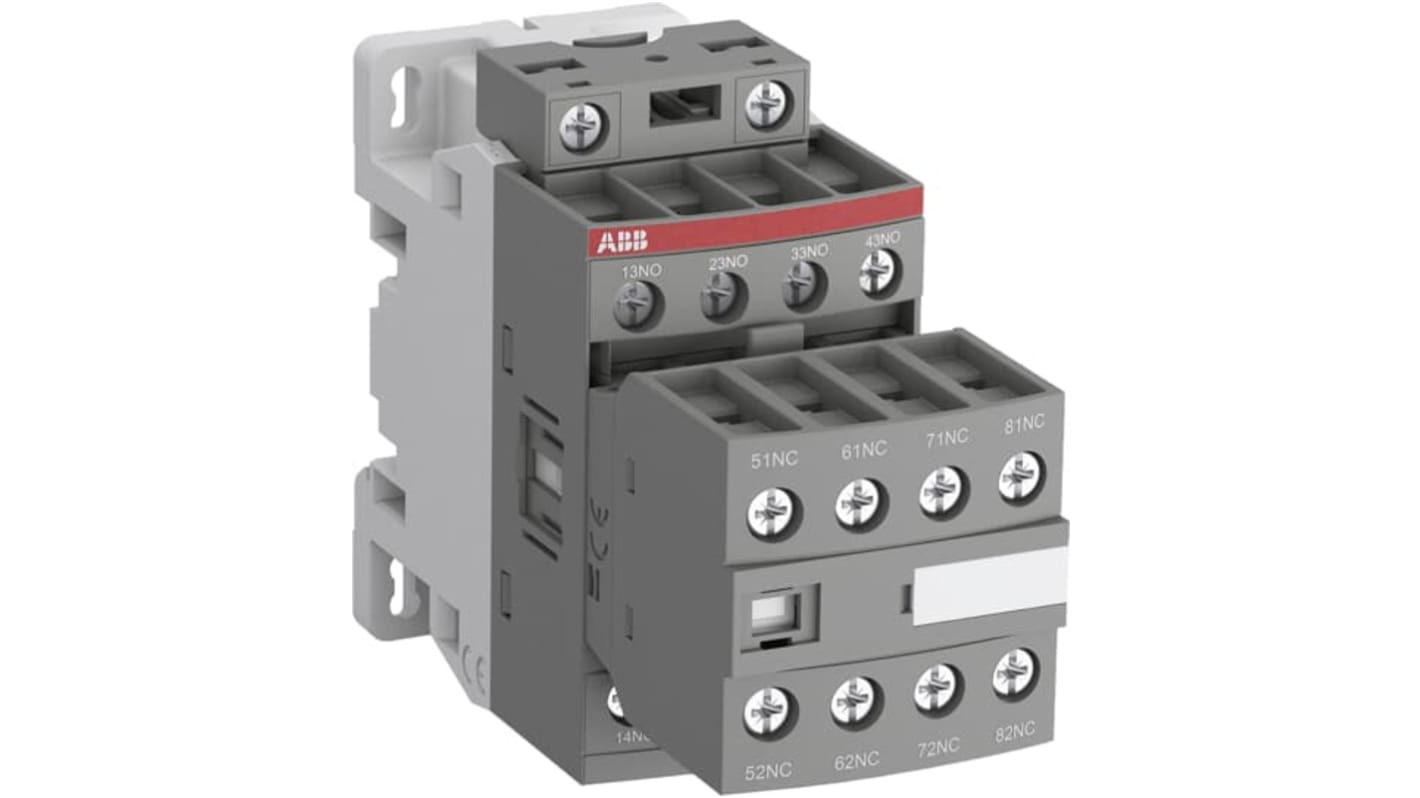 Relè contattore ABB 1SBH136061R2262, 2 NC e 6 NA, corrente 4 A, tensione 48-130 V, installabile in cabine ferroviarie.