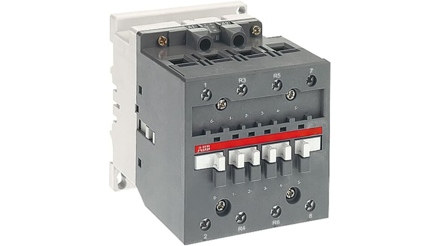 Contattore di installazione ABB 1SBL337501R6900, 4 poli, 2NC/2NO, tensione bobina 48-130 V, con contatto ausiliario integrato.