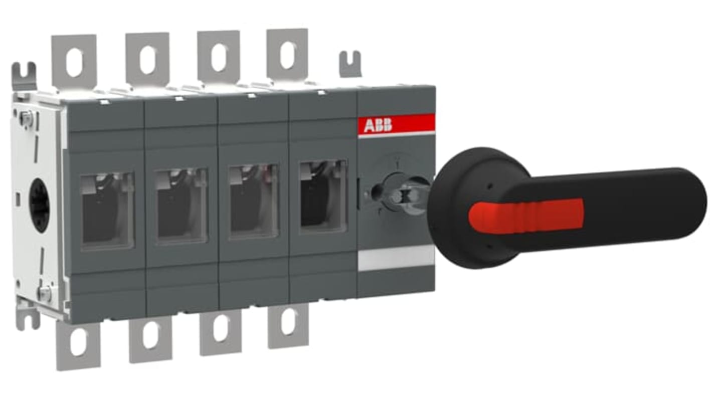 ABB Sezionatore portafusibili integrato, 3 poli, 315A, con impugnatura bloccabile e protezione IP65.
