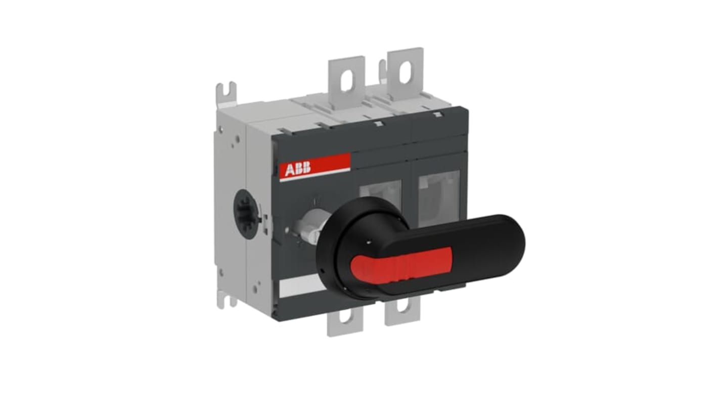 ABB Sezionatore portafusibili integrato, 3 poli, 400A, con protezione IP65 e impugnatura bloccabile.