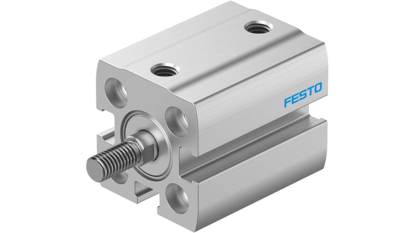 Cilindro pneumatico Festo ADN-S, compatto e leggero, doppio effetto, foro 12mm, corsa 15mm, adatto per applicazioni industriali.