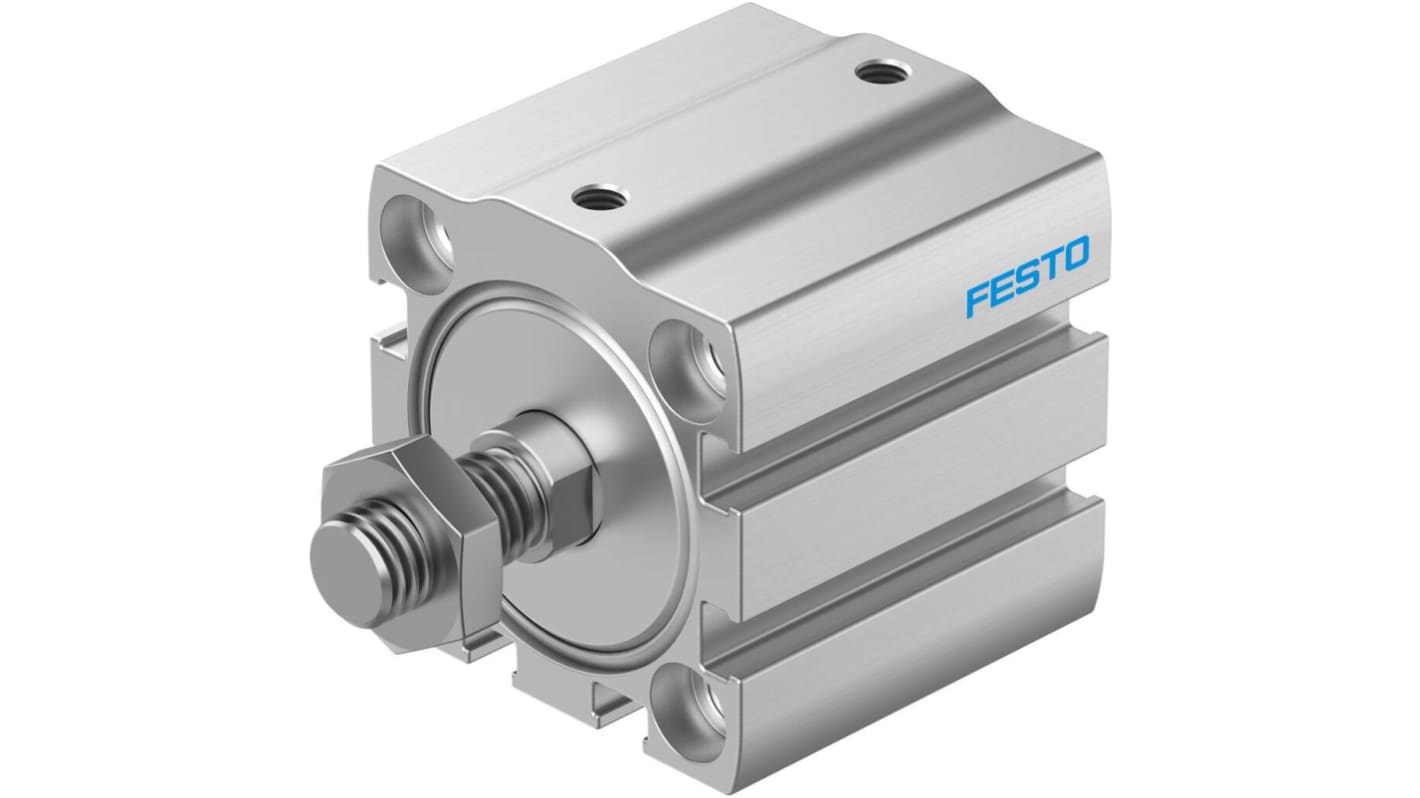 Cilindro pneumatico Festo ADN-S-32-25-A-P-A, doppio effetto, foro 32mm, corsa 25mm, design compatto per applicazioni industriali.