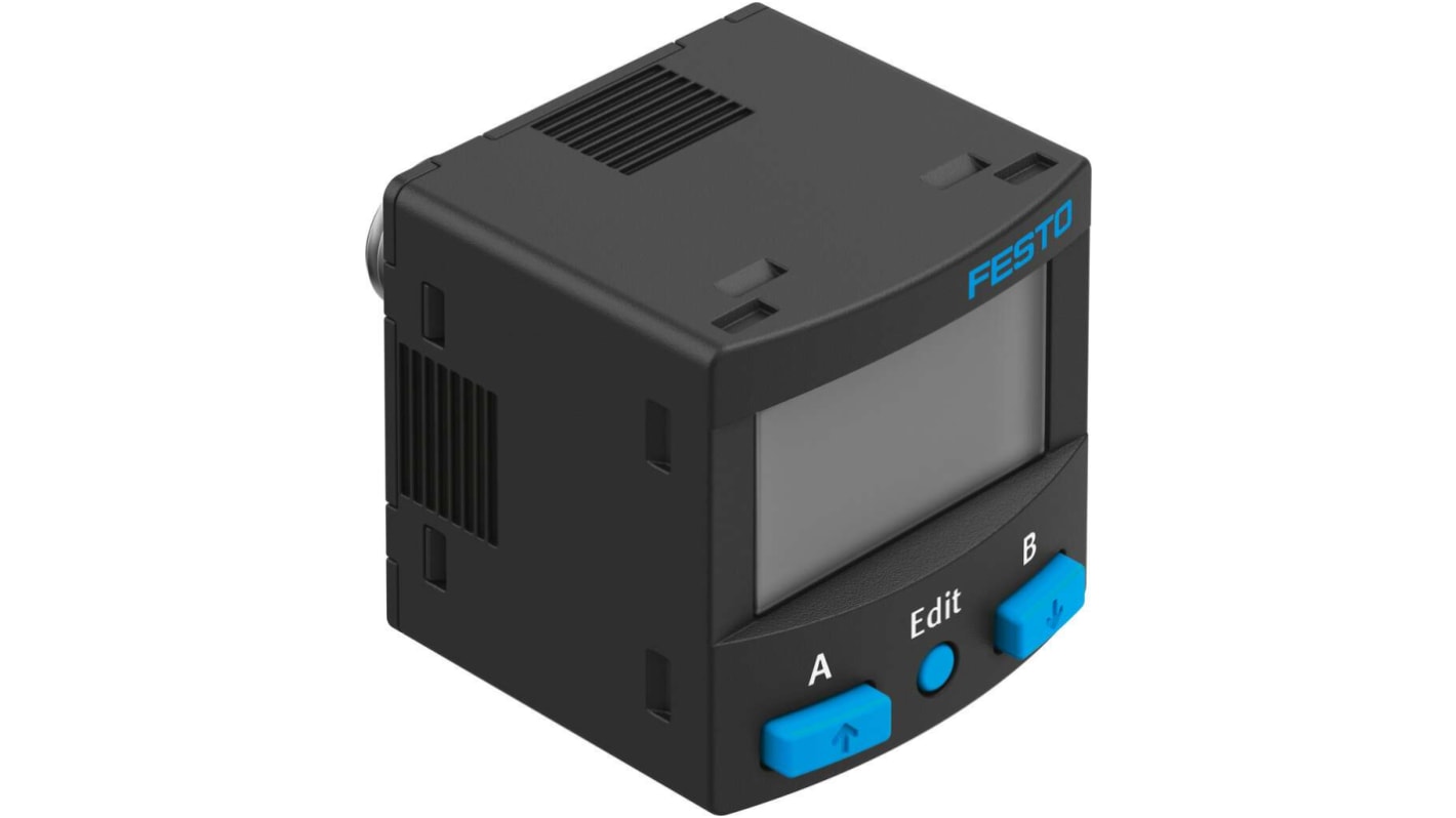 Festo SPAN-B-B11R-G18M-PN-L1+2.5S, sensore di pressione relativa da -1 a 10 bar, montaggio a pannello, uscita PNP/NPN.