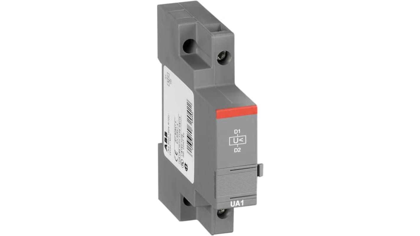 ABB 1SAM201904R1004, disinnesto sotto tensione 110-120 V, per avviatori motore MS116, MS132, MS165. Dimensioni 18 x 90 x 75,5 mm.