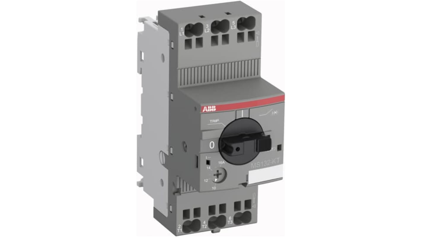 Interruttore automatico del motore ABB 1SAM340000R1001, 160 mA, 690 V, protezione IP20, larghezza 45 mm, per trasformatore MS132-0.16T.